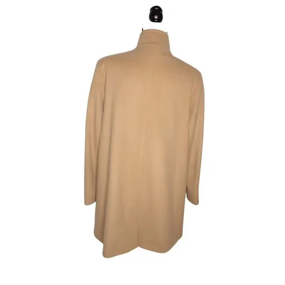 🆕FLEURETTE Dawn Wool Stand Collar Car Coat Camel Tan 10 - Picture 11 of 16